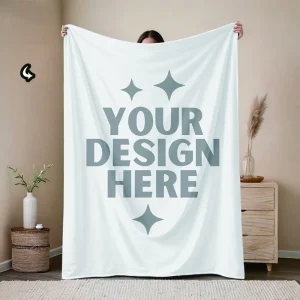 Thick Customizable Soft Plush Personalized Design Available Lightweight Warm Flannel Blanket for Sofa Bed