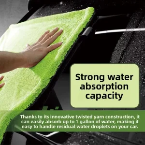Thick Double Sided Microfiber Car Cleaning Towel High Water Absorbent Dual Use Wash Rag Factory Direct Bulk Supply