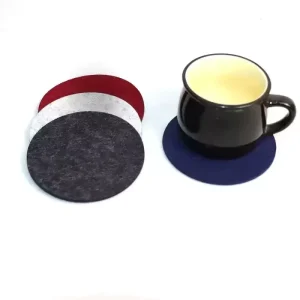 Thick Felt Coaster Placemat Non slip Heat Insulation Water Absorbent Table Mat Custom Logo Printable