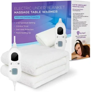 Thick Fleece Spa Massage Table Warmer Pad and Heating Cover Blanket With EasySet