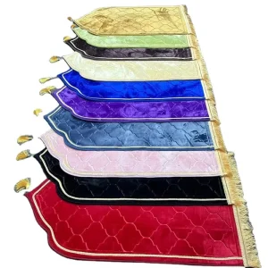Thick High Quality Printed Muslim Prayer Rug Flannel Chenille Islam Comfortable Prayer Mat
