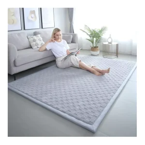 Thick Japanese Tatami Rug Soft Padded Checkerboard Carpet with Non Slip Backing Crawling Memory Foam Play Rugs for Baby