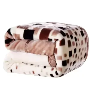 Thick Korean Style 2 Ply Raschel Blanket Custom Printed Raschel Double Bed Flannel Blanket