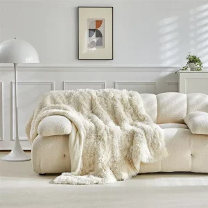 Thick Lambswool Raschel Blanket Double sided Sherpa Throw with Long Plush Fabric for Bedroom Sofa Use All Season Bedding