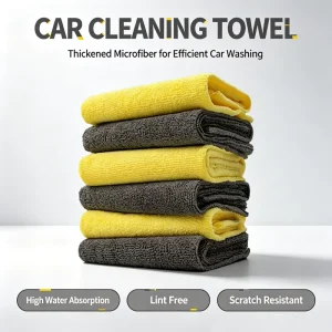 Thick Microfiber Car Wash Towel High Water Absorption Lint Free Scratch Free Auto Drying Cleaning Cloth