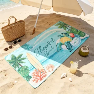 Thick Microfiber Fabric Beach Towel Sand Free Custom Print Small MOQ Basketball Club Towel