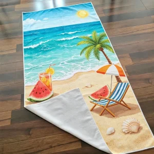 Thick Microfiber Fabric Large Size Gym Towel Customized Designs Supported Beach Towel