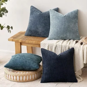 Thick Needle Knitted Chenille Geometric Square Modern Anti Dust Mite Customizable Soft 100% Polyester Sofa Cushion Home
