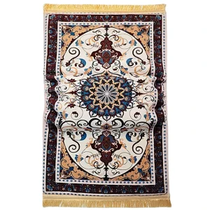 Thick Rectangle Printed Polyester Cross Border Worship Carpet Living Room Prayer Velvet Solid Color Modern Prayer Rug