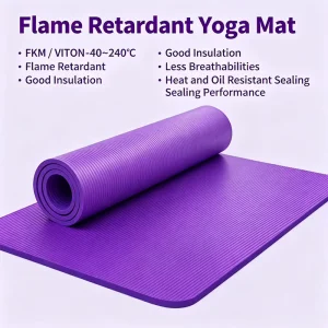 Thick Shock Absorbing Yoga Mat Durable Wear Resistant Material for Balance Training Stretching Indoor Workout Gear