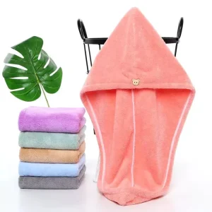 Thick Soft Coral Fleece Microfiber Hair Towel Head Towels Wrap for Women Drying Curly Long & Thick Hair