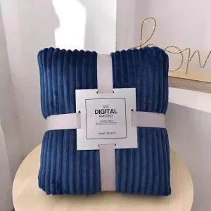 Thick Solid Color Coral Fleece Throw Blanket Soft Lightweight Air Conditioning Nap Blanket for Office Sofa Daily Use