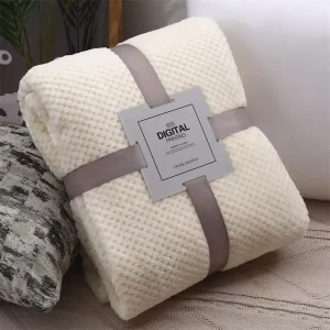Thick Solid-Color Teak Sofa Throw Blanket Flannel Blanket Office Gift Blanket