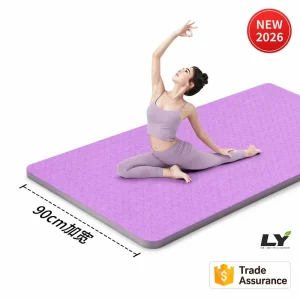Thick TPE Yoga Mat 183x80cm Extra Cushion Exercise Mat Double Layer Anti Skid Workout Mat for Pilates Stretching Home Gym