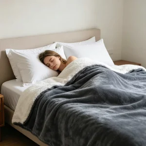 Thick Winter Blankets Double Sided Fleece Extra Warm Cozy Bulk Bed Blankets for Home Hotel