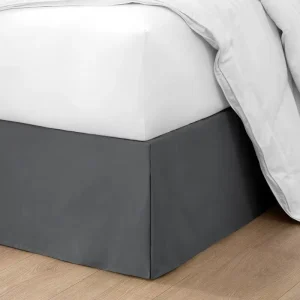Thicken Wrap Around Dust Ruffle Bed Skirt Easy Fit Elastic Strap Pleated with Premium Fabric Wrinkle Free Machine Wash