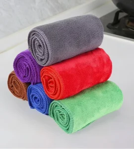 Thickened Absorbent Eco Friendly Microfiber Car Wash Towel Quick Dry Woven Cleaning Cloth Household Use