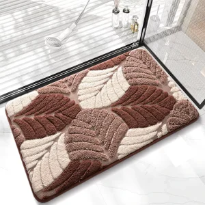 Thickened Art Deco Design Polyester Entrance Mat Bathroom Absorbent Non Slip Movable Mat Household Stain Resistant Doormat