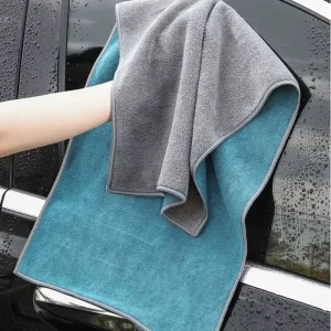 Thickened Car Cleaning Towel Super Absorbent Lint Free Microfiber Cloth Reusable Drying Rag for Car Exterior Interior Detailing