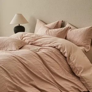 Thickened Cotton Yarn-Dyed Jacquard 60S Pure Cotton Modern Eco-Friendly 300TC Grade A Customizable Bedding Sets Bed Sheets