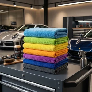 Thickened Double Sided Coral Fleece Absorbent Car Washing Towel