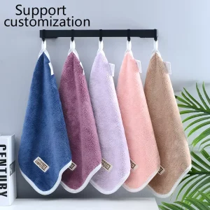 Thickened Edging Coral Fleece Woven Towel Spa Hotel Use Eco friendly Reusable Better Absorption Bathing Drying Hair Face