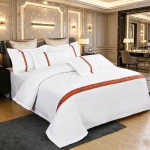 Thickened Encryption Hotel Guesthouse Linen Woven Bed Sheet Bedding Bedding Four Piece Set
