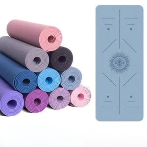 Thickened Extra Large TPE Yoga Mat Non Slip Soundproof Fitness Mat for Men Jump Rope Exercise Mat