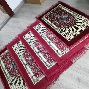 Thickened Flannel Muslim Prayer Mat Non Slip Soft Durable Design with Tassel Home & Outdoor Use Mixed Color Design