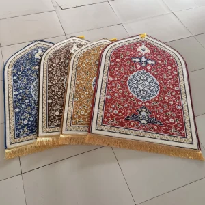 Thickened Flannel Printed Irregular Prayer Rug Muslim Mat for Daily Prayers Home Furnishing