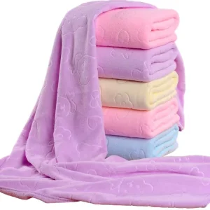 Thickened Jacquard Microfiber Bath Beach Towel for Adults Solid Color for Home Use