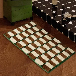 Thickened Microfiber Bathroom Toilet Door Water Absorption Quick Drying Non Slip Flocking Nordic Style Carpet Bedroom Foot Mat