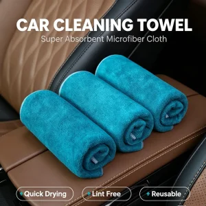 Thickened Microfiber & Coral Fleece Car Cleaning Towel High Water Absorption Scratch Free Auto Detailing Cloth