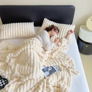 Thickened Modern Style Blankets Warm and Comfortable Sofa Leisure Travel Sleeping Blankets Wearable Blankets