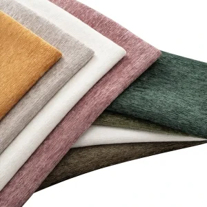 Thickened Solid Color Woven Chenille Fabric 100% Polyester Abrasion Resistant In Stock for Sofa Upholstery Seat Cushions Throw