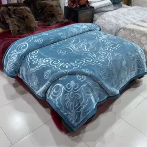 Thickened Warm and Soft Luxury 2ply Throw Blanket 3D Embossing Raschel Blanket