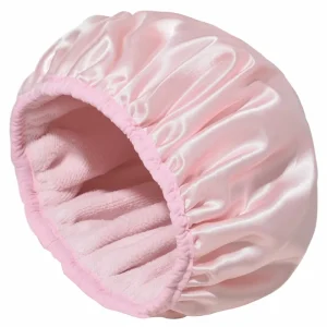 Three Layer Three In One Satin Microfiber Waterproof Shower Cap for Winter Use Enlarged Absorbent Dry Hair Bathroom Cap Towel
