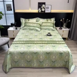Three Piece Summer Ice Silk Cooling Bedsheet Set Washable Floral Korean Style 3pcs Bed Sheets