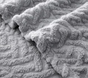 Throw Blanket Decorative Soft Cozy Blanket for Couch Sofa Light Weight Fleece Warm Throw Blanket for Bed Grey 152 X 203 cm