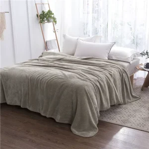 Throw Blanket Luxury 100 Polyester Fleece Velvet Plush Large Flannel Microfiber Mesh Blanket for Winter Soft Plain Custom