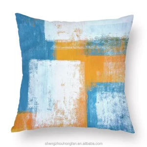 Throw Pillow Covers 18*18 Brown Abstract Art Painting Modern Square Decorative Pillow Covers Soft Throw Pillows for Sofa Bedroom