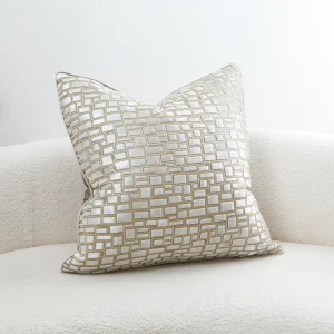 Throw Pillow Covers Cases Geometric Cut Velvet Design Pillow Cover Luxurious Violet Decorative Cushion Covers