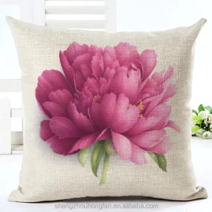 Throw Pillow Covers Decorative 18*18 Inches Colorful Flower Simple Cushion Cases for Couch Bed Sofa Farmhouse Decoration
