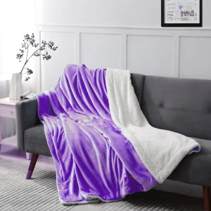 Throw for Bedroom Custom Throw Blanket Soft Plush Flannel Fleece Coral Sherpa Blanket for Winter