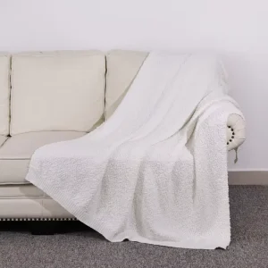 Throws Knitted Blanket Accept Custom Design 130*150cm Elegant Skin Friendly Chunky Knit Blanket for Travel Decorative