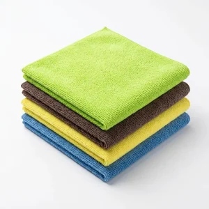 Tight Durable Stitched Edge Microfiber Towel Set, 80% Polyester 20% Polyamide Super Soft High Absorbent Cleaning Cloths