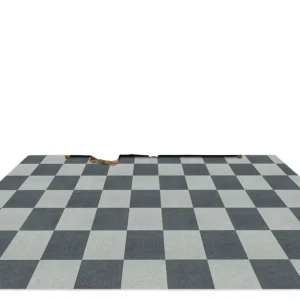 Tile Carpet HDMOD Interlocking Mats 45x45cm Thin (0.2 0.4 In.) Thick 40 Piece Adhesive Non Slip Soundproof Odor Resistant