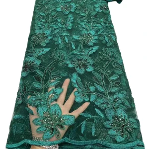 Tissu Mesh Tulle Embroidery Lentejuelas De Malla Cloth African Nigeria Dress Tulle Mesh Net Lace Sequin Embroidery Sequin Fabric