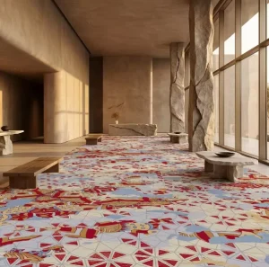 Top Rated 80% Wool Axminster Carpet Wall to Wall Abstract Printed Hotel Corridor Banquet Hall Rug Customized Factory