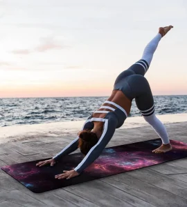 Top Seller Non Slip Foldable Thin Printed Customized Yoga Rugs Exercise Mats